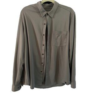 Men's Rhone Long Sleeve Button Up Gray Sz L